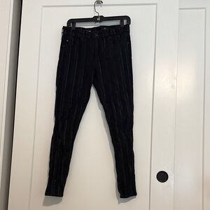 AG Black Metallic Striped Pants